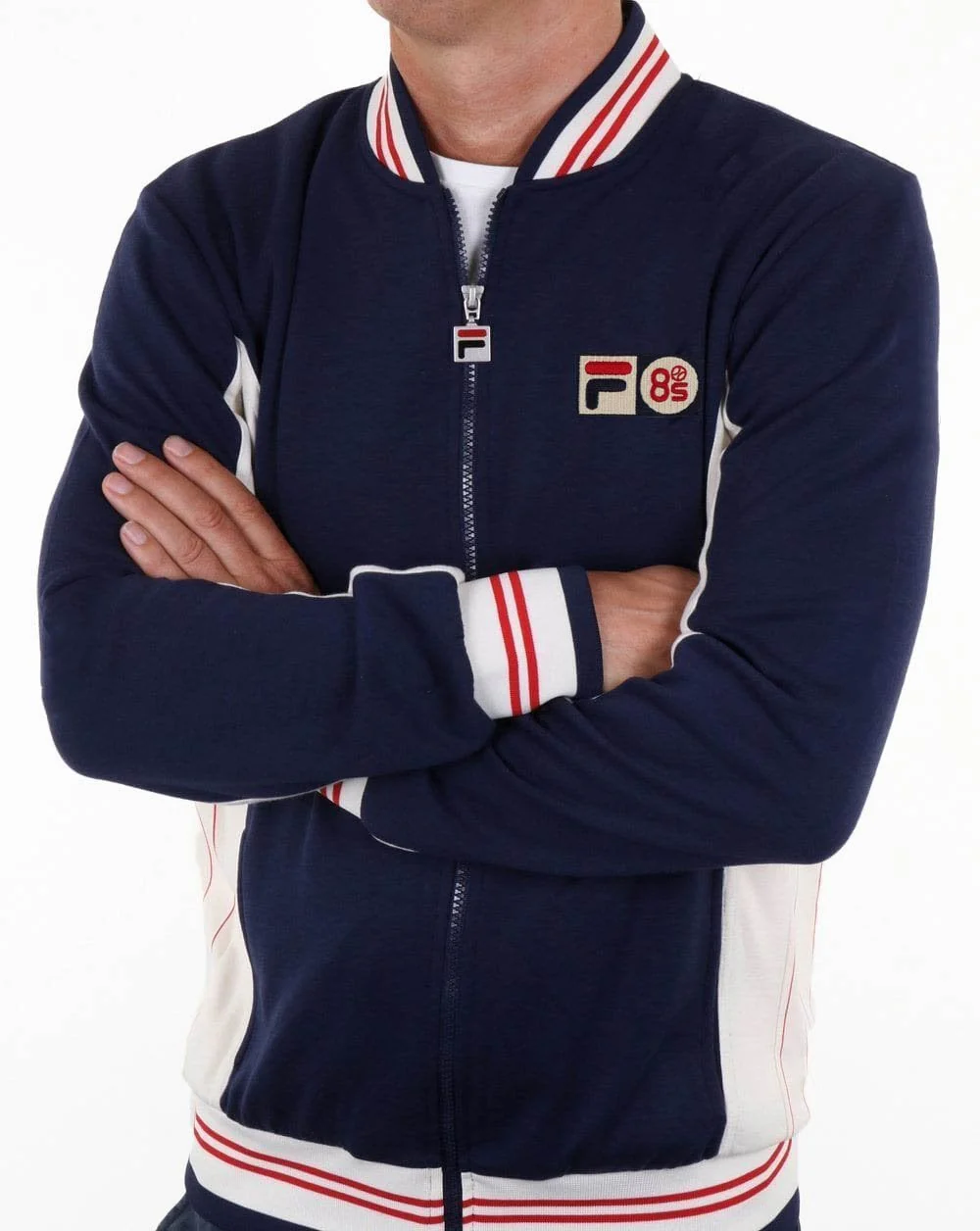 Fila Vintage Mk1 Settanta Twin Badge Track Top Navy/gardenia/red - Image 3