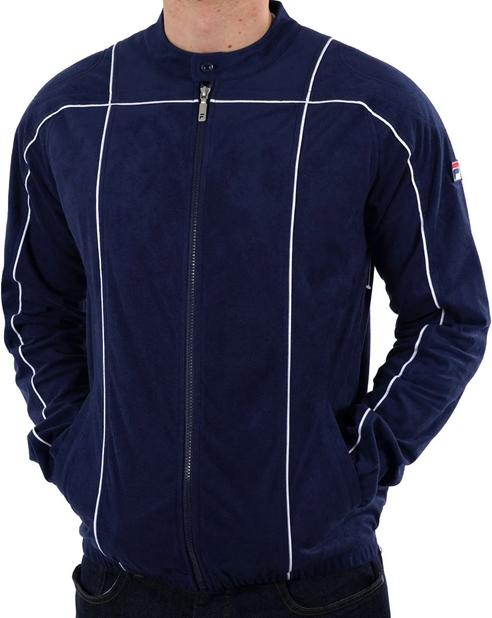 Fila Vintage Terrinda Mk3 Track Top Navy/White - Image 3