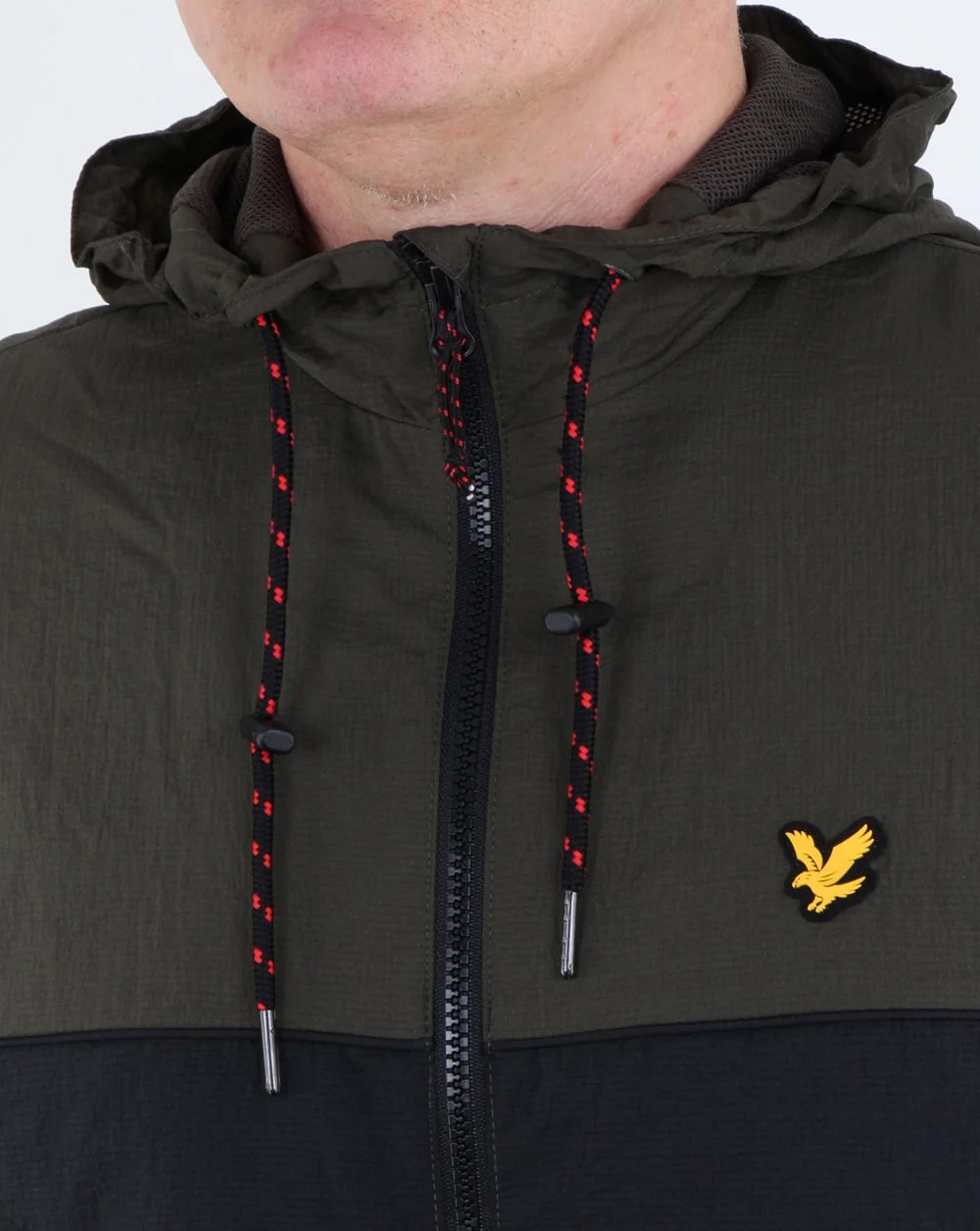 Lyle And Scott Fitness Baxter Hooded Windbreaker Olive - Image 3