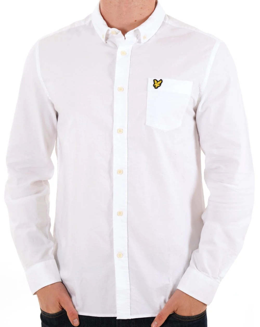 Lyle And Scott Slim Fit Poplin Shirt White - Image 3