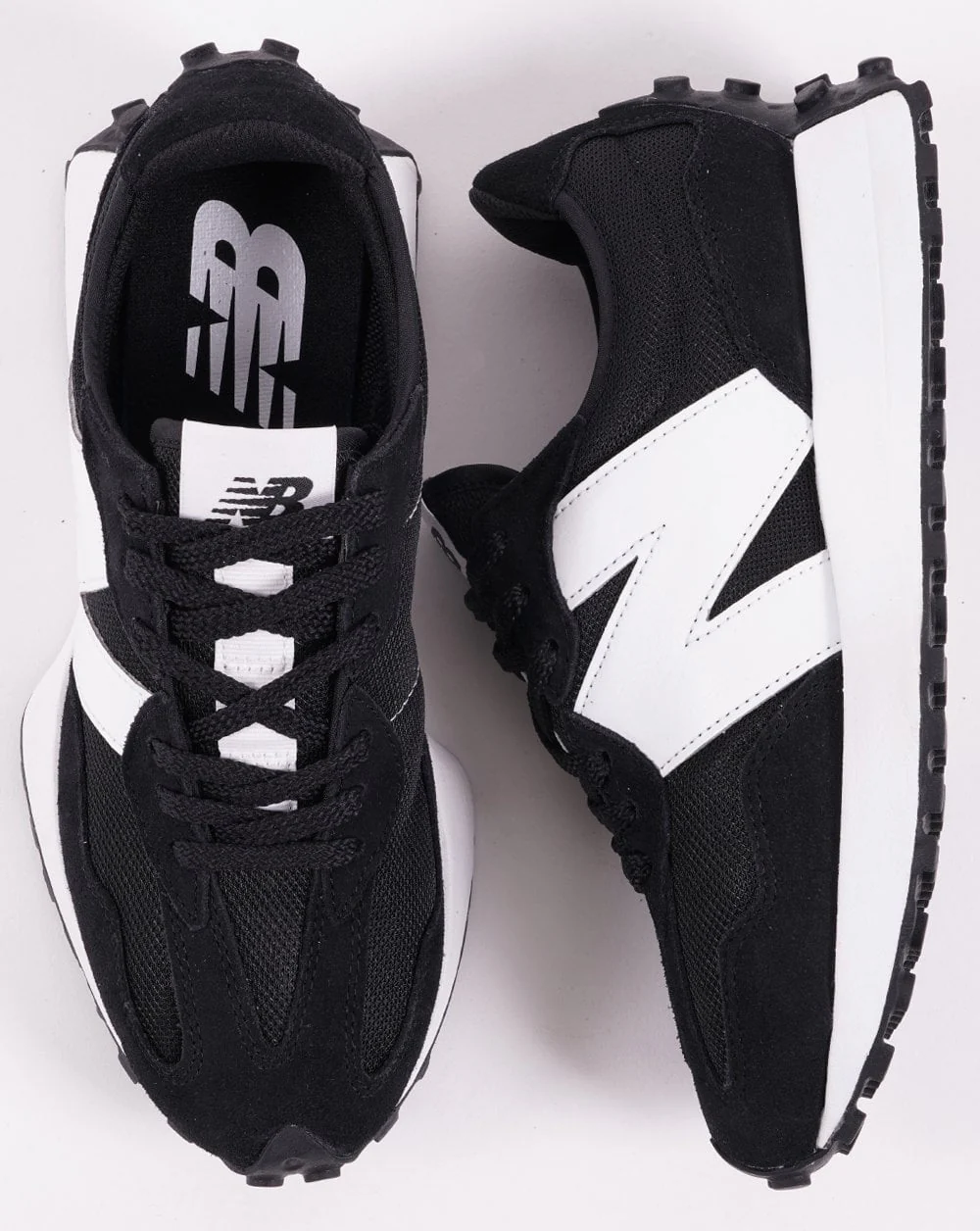 New Balance 327 Trainer Black/White - Image 4