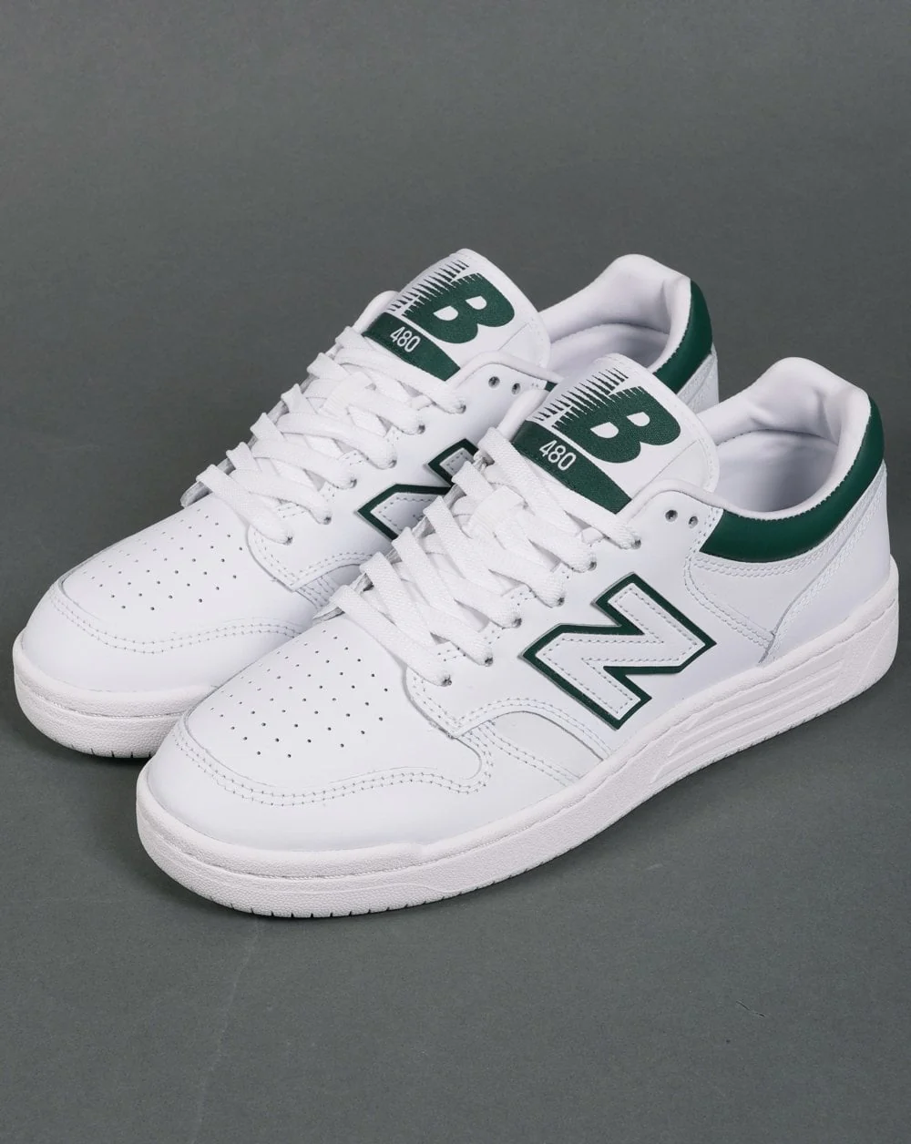 New Balance 480 Trainer White/Green - Image 3