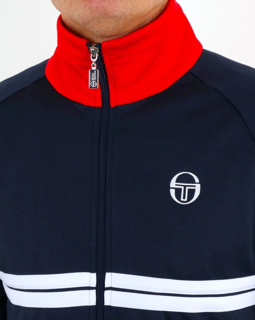 Sergio Tacchini Dallas Track Top Navy/Red/White - Image 3