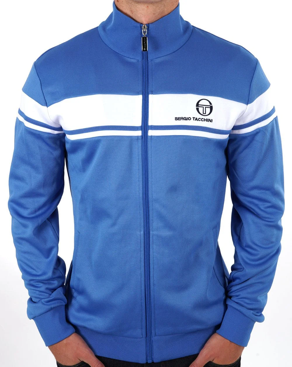 Sergio Tacchini Masters Track Top Blue White - Image 3