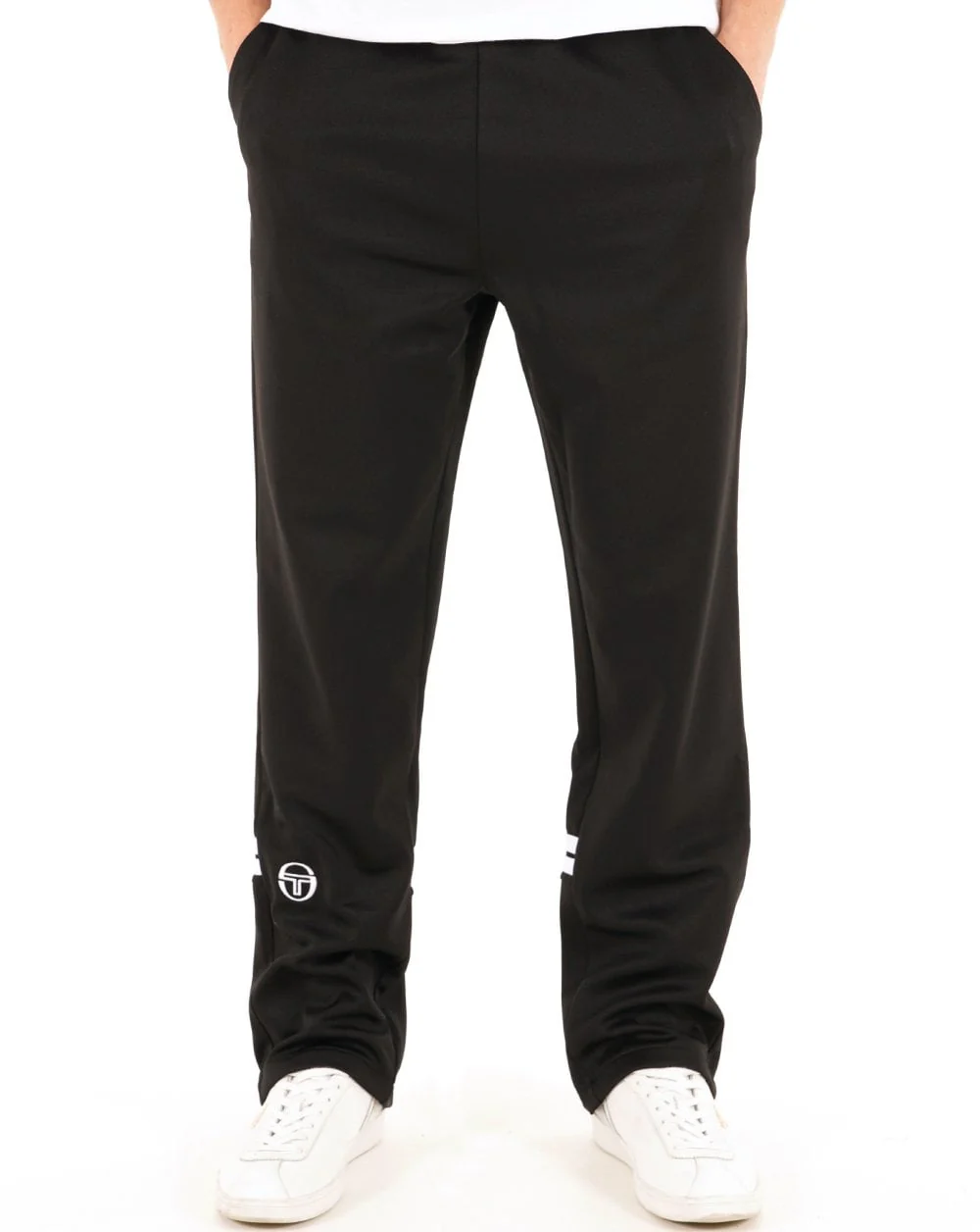 Sergio Tacchini Zip Bottom Track Pants Black/White - Image 3
