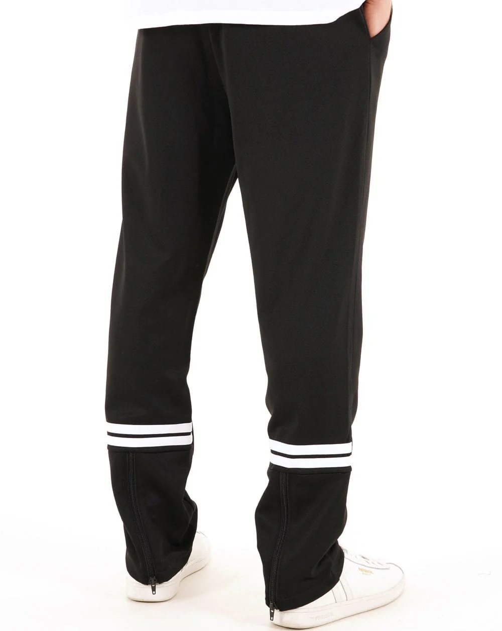 Sergio Tacchini Zip Bottom Track Pants Black/White - Image 4