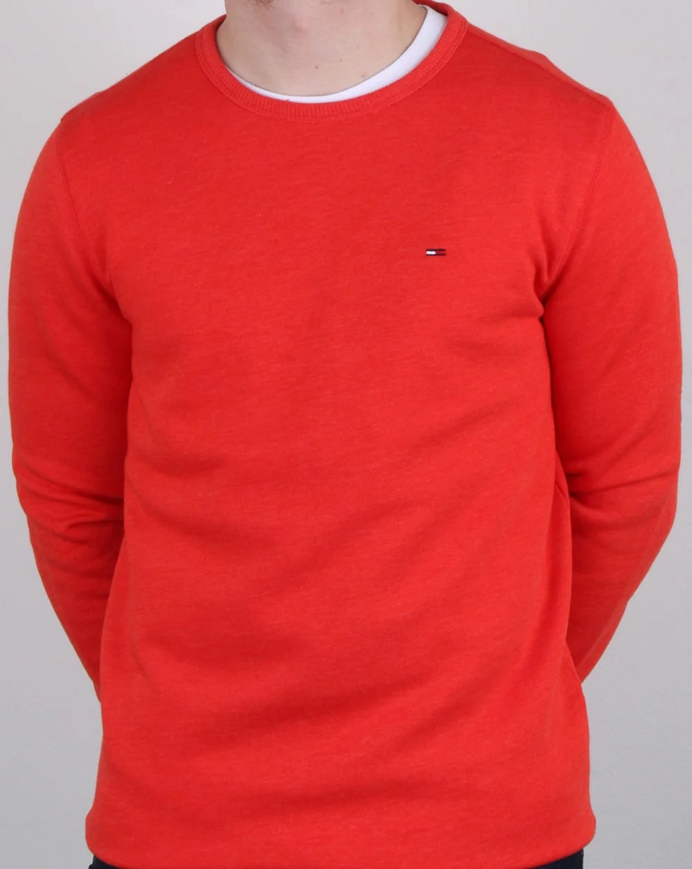 Tommy Hilfiger Cotton Fleece Sweatshirt Orange - Image 3