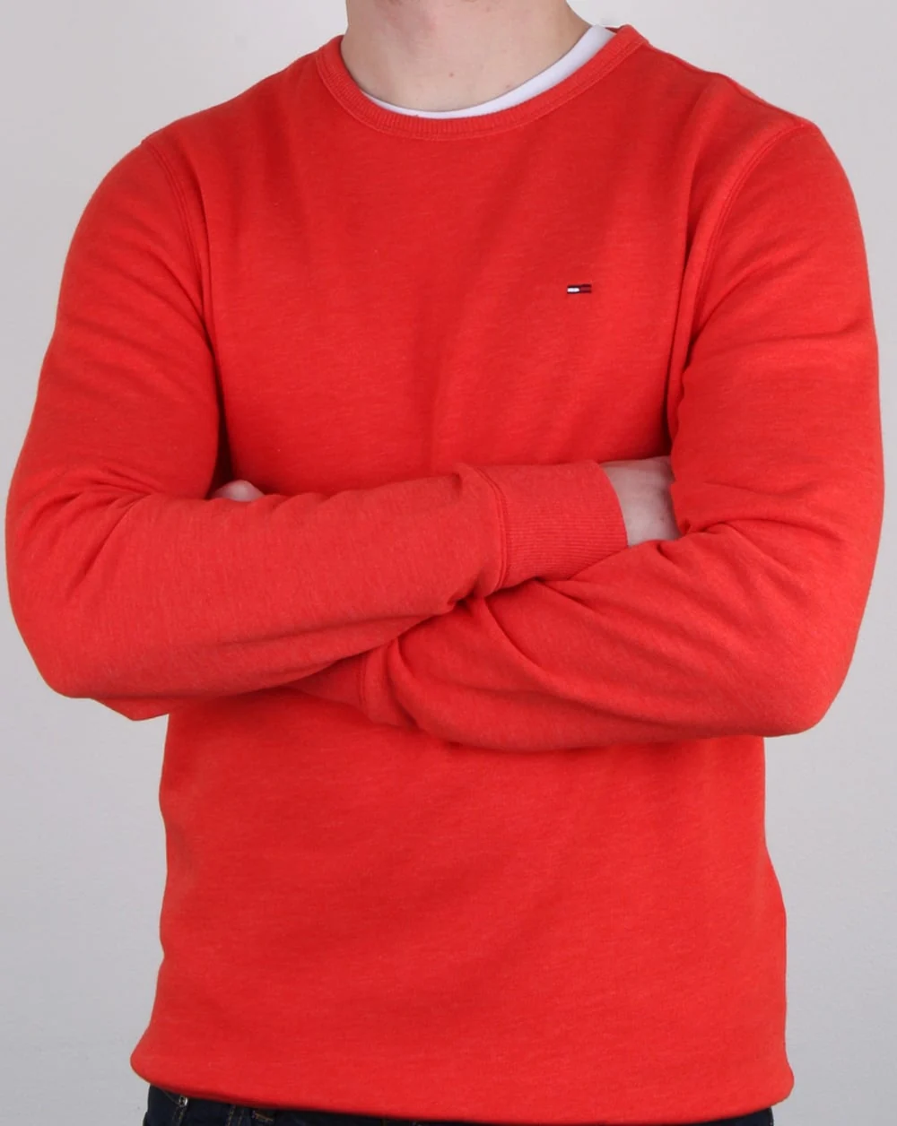 Tommy Hilfiger Cotton Fleece Sweatshirt Orange - Image 4