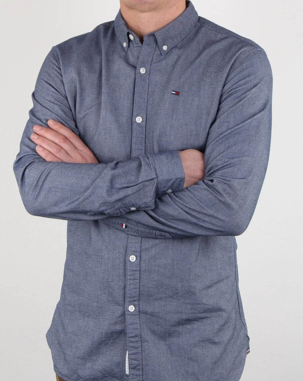 Tommy Hilfiger Cotton Oxford Shirt Navy - Image 4